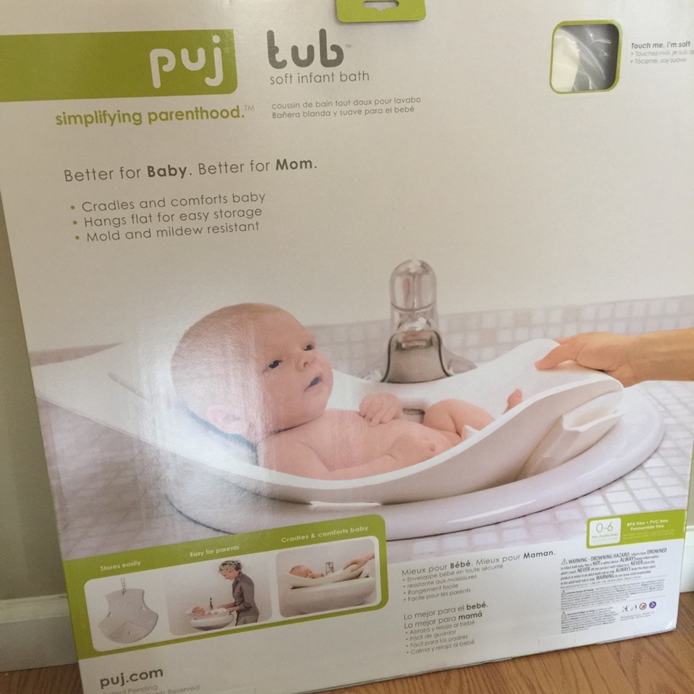 puj soft infant tub